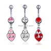 Navel Bell Button Rings D0171 0093 0510 Cherry Red Color Belly Ring Mix Styles Drop Leverans smycken Body Dhgarden Dhqlt