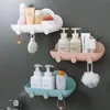 Bathroom Storage & Organization Cloud Shape Three Wall-mounted Hooks Plastic Adhesive Hanging Clothes Towel Toiletries Holder Racks Wall Dec