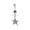Nombril Bell Button Rings D0362 Star Belly Ring Mix Colors Drop Delivery Jewelry Body Dhgarden Dhfqx