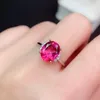 Bagues de cluster KJJEAXCMY Fine Jewelry S925 Sterling Silver Incrusté Naturel Rose Topaz Fille Exquisit Gemstone Bague Support Test Style Chinois