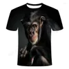 T-shirts pour hommes Chemise orang-outan Hommes Femmes Mode T-shirts Enfants Hip Hop Tops Tees Orang-outan / singe 3D T-shirt imprimé Animal Vêtements pour hommes