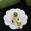 Vintage Löwe Liebe Ohrstecker Gold Herzform Ohrringe Designer Anhänger Creolen Ohrring Schmuck Designer für Frauen