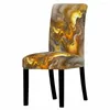 Chair Covers Marbling Pattern Cover Stretch Office Home Decor Spandex Table And Chairs Cushion Dinner