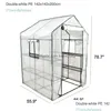 Garden Greenhouses Portable Walkin Stor plantor Nursery Greenhouse med 2 Tiers 8 Shees Balkong Kall och regntät varm skjul KRAFL DH3IW