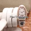 BVF bv102613 Swiss Quartz Movement Womens Watch 35MM Rose Gold Diamonds Bezel White Ceramic Case Ceramics Long Winding Bracelet Super Version eternity Lady Watches