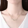 Chains FXLRY High Quality Cubic Zirconia Angel Wing Pendant Necklace For Women Fashion Jewelry