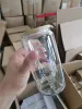 Armazém Local dos EUA Garrafas de água de vidro de 16 onças Faça você mesmo Sublimação em branco Latas em forma de copos de cerveja com copos Tampa de bambu e palha para refrigerante de café gelado 0416
