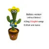 RC Robot Dancing Cactus Electron Plush Toy Soft Doll Babies som kan sjunga och dansa röst Interaktiv blöd Stark för Kid 220914 Drop Dhxau