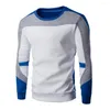 Men's Sweaters Patchwork All Match Pullover Men Sweatshirt For Daily Wear
