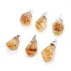 Pendant Necklaces Irregular Natural Semi-Precious Crystal Citrine Reiki Healing Stones Charms For Jewelry Making DIY Necklace Accessories