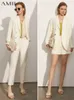 Damespakken Blazers Amii Minimalisme Spring Blazers Women Suit jas Kantoor Lady Lapel Blazer losse broek Verkocht Verkocht Vrouwelijke kleding 12140122 230223