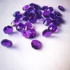 Ljuskrona Crystal 100st 14mm Dark Purple Octagon Pärlor i ett hål för delar DIY -gardin Tillbehör Bröllopsheminredning