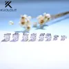 Aretes Kuololit para mujer Plata de ley 925 maciza con punta de corazón 2CTW Diamantes de talla brillante D VVS1 listos para enviar EE. UU. 230223