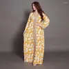 Casual jurken Afrikaans voor vrouwen Elegant polyester 2023 Moslim Fashion Abayas Dashiki Robe Kaftan Long Maxi Dress Turkish Africa