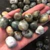 Decorative Figurines Natural Ocean Jasper Tumbled Stones For Wicca Reiki Healing Crystals Polished Energy Chakra Stone Ornament