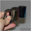 Pipes de fumer ￩lectroplate l'ongle de banger en quartz sans DOME avec 10 mm 14 mm m￢le femelle 45 90 degr￩s pour les plates-formes p￩troli￨res DHVX4