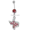 Navel Bell Button Rings D0176 Cherry Body Piercing Jewelry Belly Red Color Drop Delivery Dhgarden Dhnpd