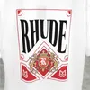 23SS Classic Letter Print Rhude T Shirt Men EU Size 100% Cotton Top High Street Summer Vintage Clothes