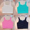 Femmes haut court t-shirts Sexy tricot gilet été Sport débardeur lettre Jacquard concepteur gilets soutien-gorge