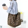 Avondtassen tote tas grote capaciteit handtas casual luipaard canvas mode printen schouder vrouwen