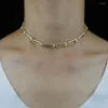 Choker Arrived Fashion Chain 35 10CM Clear CZ Paved Safety Pin Charm Unique Design Trendy European Women Necklace