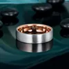 Cluster Rings Caimao Solid 14k Rose White Gold Satin afgewerkt Milgrain trouwring voor heren
