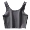 Women's T Shirts Women Sleeveless Tank Crop Top U-Neck Racerback Solid Color Camisole Underwear X7XE