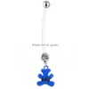 Bot￣o de sino do umbigo Ringas D0812 Scissors Anel Clear Drop Drop Drop Entrega J￳ia Corpo Dhgarden DHW3K