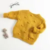 Jas citgeett solide baby jongens meisjes herfst winterkleding gebreide vestkruidtrui top outderwar 230222