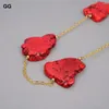 Hänghalsband guaiguai smycken 32-39mm röda ädelstenar kejserliga jasper turkois kedja halsband 35 ''