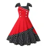 Vestidos casuais plus size s-4xl feminino vestido vintage rockabilly feminino manto vestidos hepburn 50s 60s polka dot uma linha de linha 2023