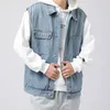 Männer Westen Denim Weste Jacke Baumwolle Kleidung Frühling Sommer Mode Weste Männliche Casual Jeans Vintage Koreanische Mäntel Tops 230223