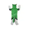 Performance Green Furry Husky Dog Mascot Costumes Cartoon Elk Character Dress Suits Carnival Adults Storlek Julfödelsedagsfest Halloween Outdoor Outfit Suit