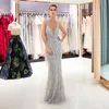 فساتين الحفلات الثقيلة مصافرة الحلقات المزينة بالخرز فستان سهرة 2023 دبي العميق الخامس Vric Prom Vestido de Noiva