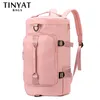 Duffel Bags TINYAT Large Capacity Women's Travel Bag Casual Weekend Backpack Ladies Sports Yoga Luggage Multifunction Crossbody 230223