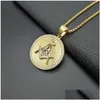 Pendant Necklaces Hip Hop Stainless Steel Masonic Symbol Pendants For Women/Men Gold Color Mason Fashion Jewelry Drop Delivery Dhk48