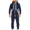 Mens Tracksuits Men Onepiece Garment Pajama Playsuit Zipper Hoodie Male Onesie Camouflage Print Jumpsuit Streetwear Overalls 230223