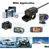 Autolader USB -poort 12V Dual waterdichte motorfietsstandbalk Snel opladen 3.0 met voltmeter smartphone tablet GPS Drop levering DHP5O