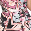 Casual Dresses Women Plus Size V Neck Hepburn Vintage Dress with Belt Floral Printed Short Hides A-Line Party Female Clothes