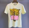 Summer T -shirt f￶r kvinnors herr tshirts med bokst￤ver Animal Printed Designer kort￤rmad lady tee skjorta avslappnade toppar kl￤der 2 stilar j46