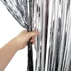 Cortina Shiny Tassel Door Party Backdrop String Window Divider Divisor Decorações de casamento para casa