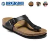 Luksusowe kapcie projektant Birkinstocks Sandały Boke buty 801 Cork Sandals Gizeh Boken Men's and Damskie buty Para Buty Flip Flip Flops