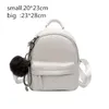 Sacs de taille Mini sac à dos en cuir PU mignon petit sac à dos femme blanc sac à dos noir pour adolescentes mode sac à dos femme 230223