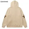 Мужские толстовки толстовок хип -хоп zip up up up upt goodie jute y2k grunge винтажный звезда патч панк готика рыхлая толстовка с капюшоном Harajuku Cotton Streetwear 230223