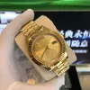 Mens Womens Designer Diamond Roman Digital Automatic Movement Gold Watch Size 41mm Material Stafless Steel Material