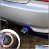 Muffler Auto uitlaatdempers Gegrilde Neo Chrome 304 Roestvrij stalen pijp racetip RSCR1002NM BLAUWE DRAP Levering 202 DHGW9