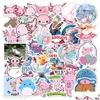 Car Stickers Waterproof 10/30/50/100Pcs Cute Animal Axolotl Graffiti Cartoon Decals Water Bottle Laptop Fridge Scrapbook Diary Stick Dhmeu