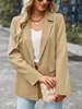 Women's Suits & Blazers Casual Open Front Office Work Suit Long Sleeve Jackets With Pocket Business Ladies Lapel CardigansWomen'