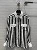 Women's Blouses & Shirts Summer Fashion Women Striped Silk Long Sleeve Shirt Blouse For Ladies Tops Gdnz 6.18Women's