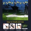 Luces de luciérnaga de luz LED solar oscilante 6LED 8LED Jardín al aire libre a prueba de agua para la decoración del camino del patio del patio